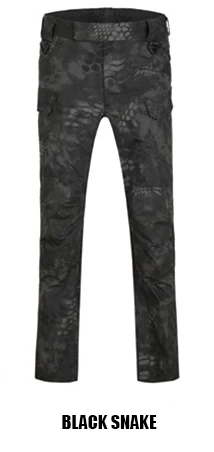ReFire gear уличные мужские треккинговые брюки камуфляжные военные тактические брюки многофункциональные весенние походные спортивные штаны для рыбалки - Цвет: Black snake