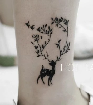 Tattoo uploaded by Claire  By koraykaragozler watercolor deer galaxy  space geometric deertattoo stars  Tattoodo