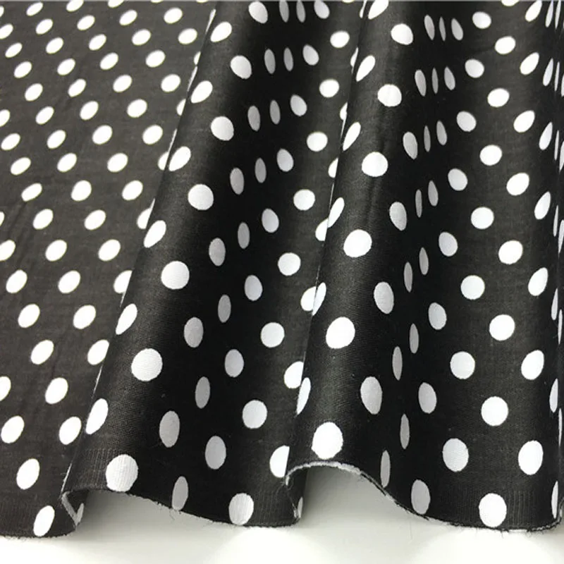 Красивое черно-белое платье из хлопка в горошек, 50x160 см, одежда для малышей, стеганая простыня