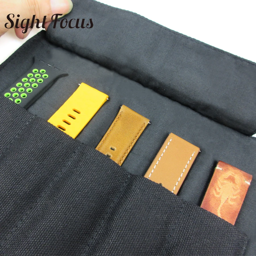 Watch Band Organizer Watchband Protable Storage Bag For Garmin Samsung Apple Suunto Quartz & Mechanical strap traval Pouch Case