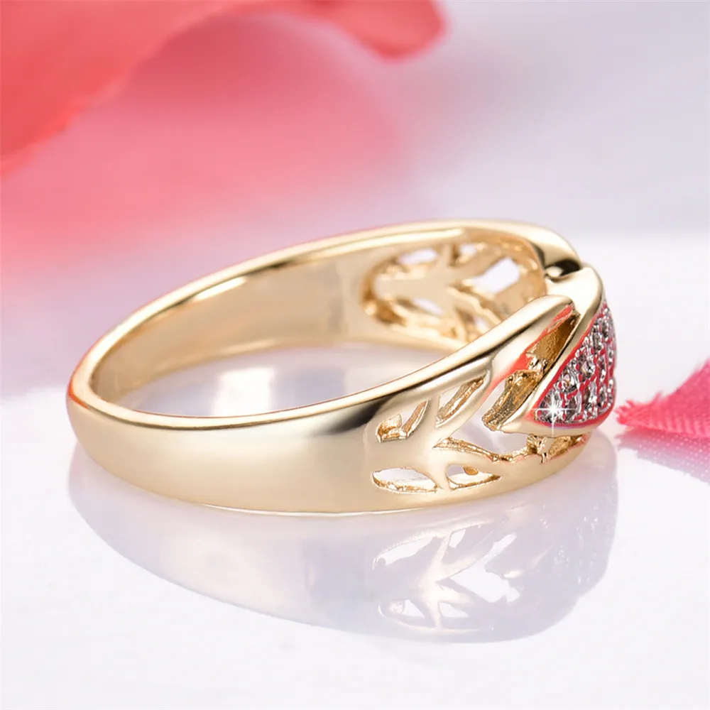 MOLIAM кубического циркония каменное кольцо для Для женщин Свадебное ювелирное изделие золотого Цвет Обручение кольца ювелирные Bague женские; Лидер продаж MLR599