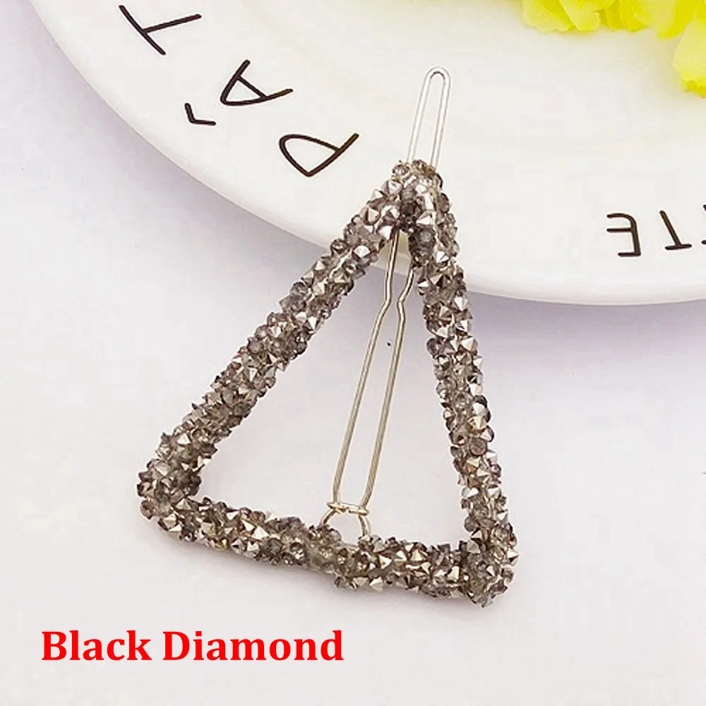 Triangle B-Diamond 1 шт., хрустальные стразы, заколки для волос, круглые, треугольные, в форме звезды, заколки для волос, для девочек, металлические заколки, аксессуары для волос, инструменты для укладки волос - Цвет: Triangle B-Diamond