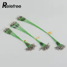 Relefree 60 шт. Пике Роллинг Вертлюги безопасность пресноводный рыболовный шнур лидер Приманка крючкообразный крючок рыболовные аксессуары