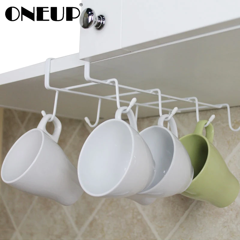 ONEUP 8 крючков кухонная стойка для хранения шкаф подвесной крючок вешалка кофейной