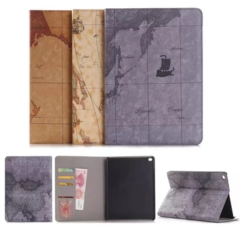 

Hot Sale Fashion Map Tablet Cover Case for Ipad air 2 Wallet Style Flip Bracket Leather Sleeve for ipad 6 Auto Wake/Sleep Dec26