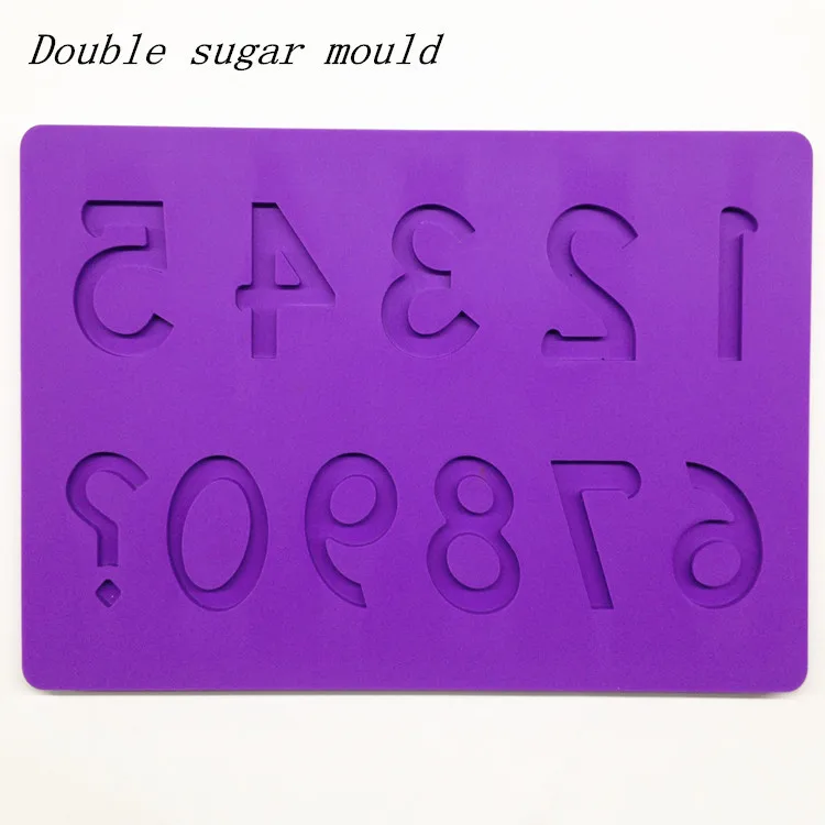 FT003 Silicone mold Numbers shape Fondant cake decoration mold DIY clay