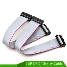 10 шт./лот Чистая медь 18-20 см 16 P длинные плоские Провода/концентратор кабель чистая медь кабель для передачи данных для LED Дисплей, один-полноцветный знак