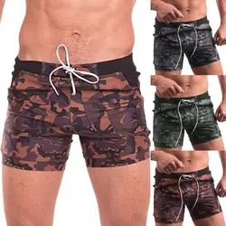 2019 Новые мужские модные пляжные шорты пляжные летние шорты с камуфляжным принтом для фитнеса тонкие шорты мужские повседневные трусы