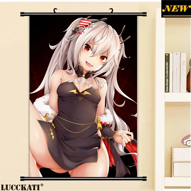 40X60 см Azur Лейн Bilan Hangxian prinz eugen бикини cameltoe сексуальный мультфильм аниме Настенная