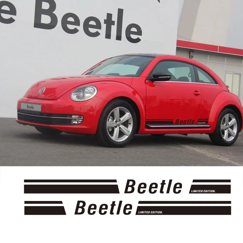 

Pair of Side Skirt Racing Stripe Sticker for Volkswagen Beetle 2010-2016 Limited Edition Graphics Decal Stickers