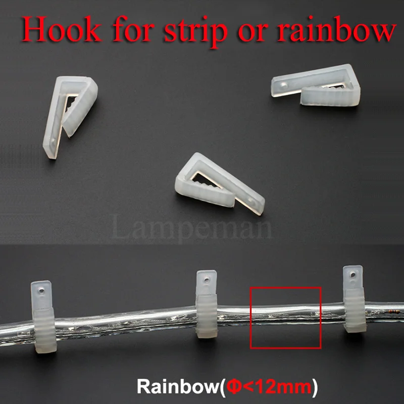 40PCS 12mm Silicon LED Clips For Fixed RGB 5050 5630 Strip Light EconomiHFBE