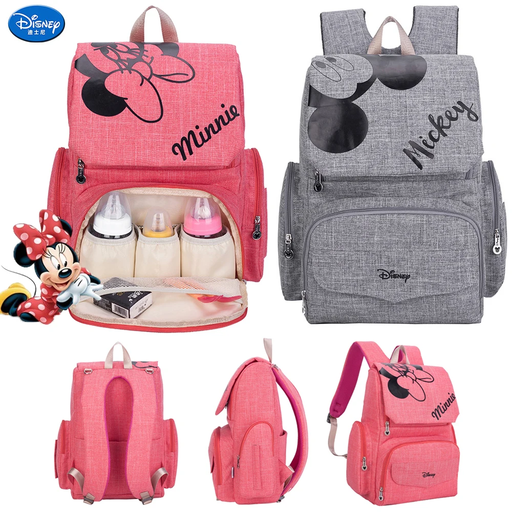 Disney Mickey Minnie Large Capacity Mummy Maternity Nappy bag Baby Travel Backpack Designer Nursing