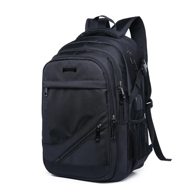 black school backpack waterproof large bagpack rucksack man back pack