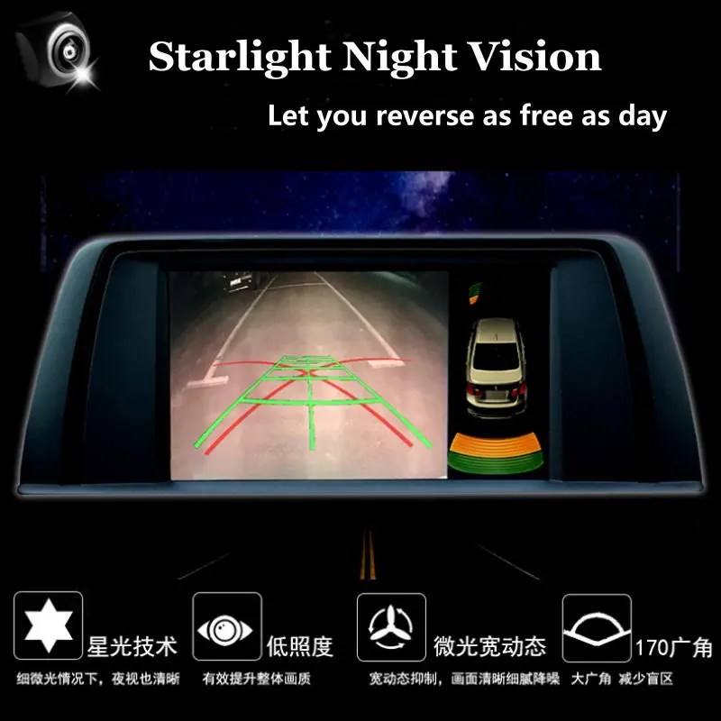 Liislee Original Screen Update System For BMW 3 F30 F31 F34 2012~2015  Reversing Module + Rear Camera  Decoding Track Box  6