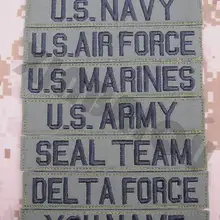 Пользовательское имя лента зеленый фон черные буквы вышивка патч