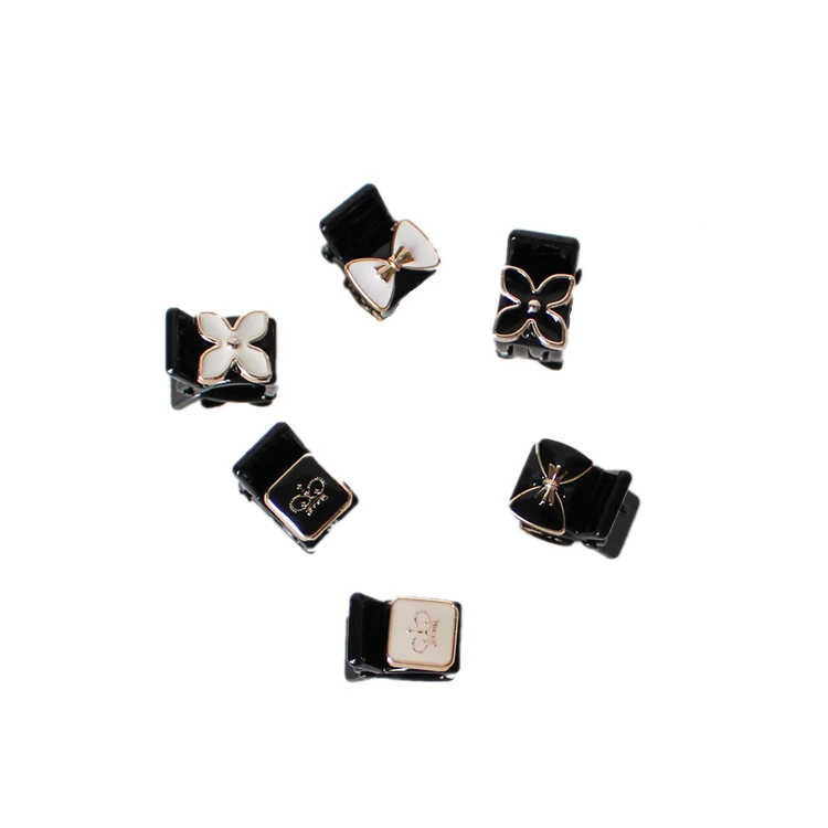 

5pcs Flowers bowknot crown Acrylic Hair Claws Cute Flower Hair Clamp Claw Clip Headwear Accessories For Women Charm Jewelry