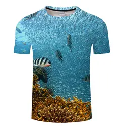 Seaworld футболка 3D Рыба Футболка мужская женская футболка аниме футболка Harajuku Топ Streatwear 2019 Hombre с коротким рукавом DropShip ZOOTOPBEAR