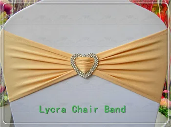 

1/2---With Heart Shape Buckle-- Spandex/Lycra/Expand Bands/Chair cover sash For Wedding Party Banquet Home Decorations
