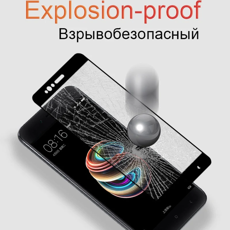 TOMKAS Full Cover Glass For Xiaomi Mi 5X Screen Protector Screen 2.5D 9H Scratch Proof For Xiaomi Mi 5X Mi A1 Tempered Glass
