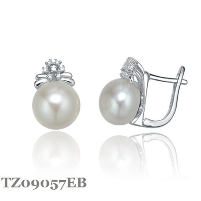 Sinya Silver Pearl Earring Fine Jewelry For Outstanding Women Sinya Silver Pearl Earring Fine Jewelry For Outstanding Women Valentine Gifts Lover Mum English Lock