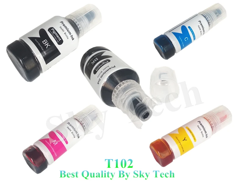 

EcoTank Premium Refill Ink For T102 T-102 , For Epson EcoTank ET-2700 / ET-2750 / ET-3700 / ET-3750 / ET-4750