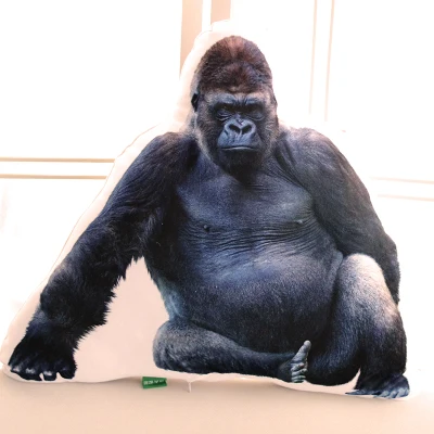Черный 3D плюшевый орангутанг игрушка плюшевые животные орангутанг Подушка подарок около 55x45 см