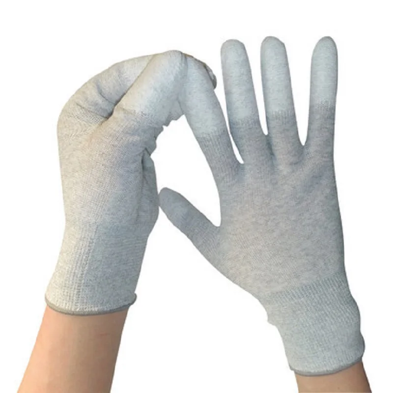 5 пар электронные перчатки Антистатические Рабочие перчатки PU покрытие нейлон моющийся износостойкий проводящий провод Электронная обработка
