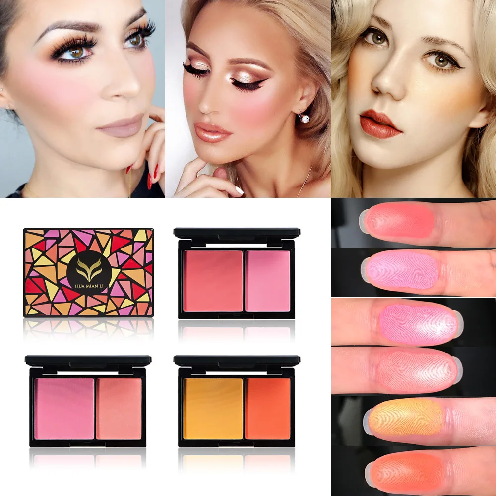 

2018 New Make Up Blushes Face Bronzer Blushes Powder Cosmetic Natural Base Makeup Highlighter Face Contour Blush Cheek 3 Colors