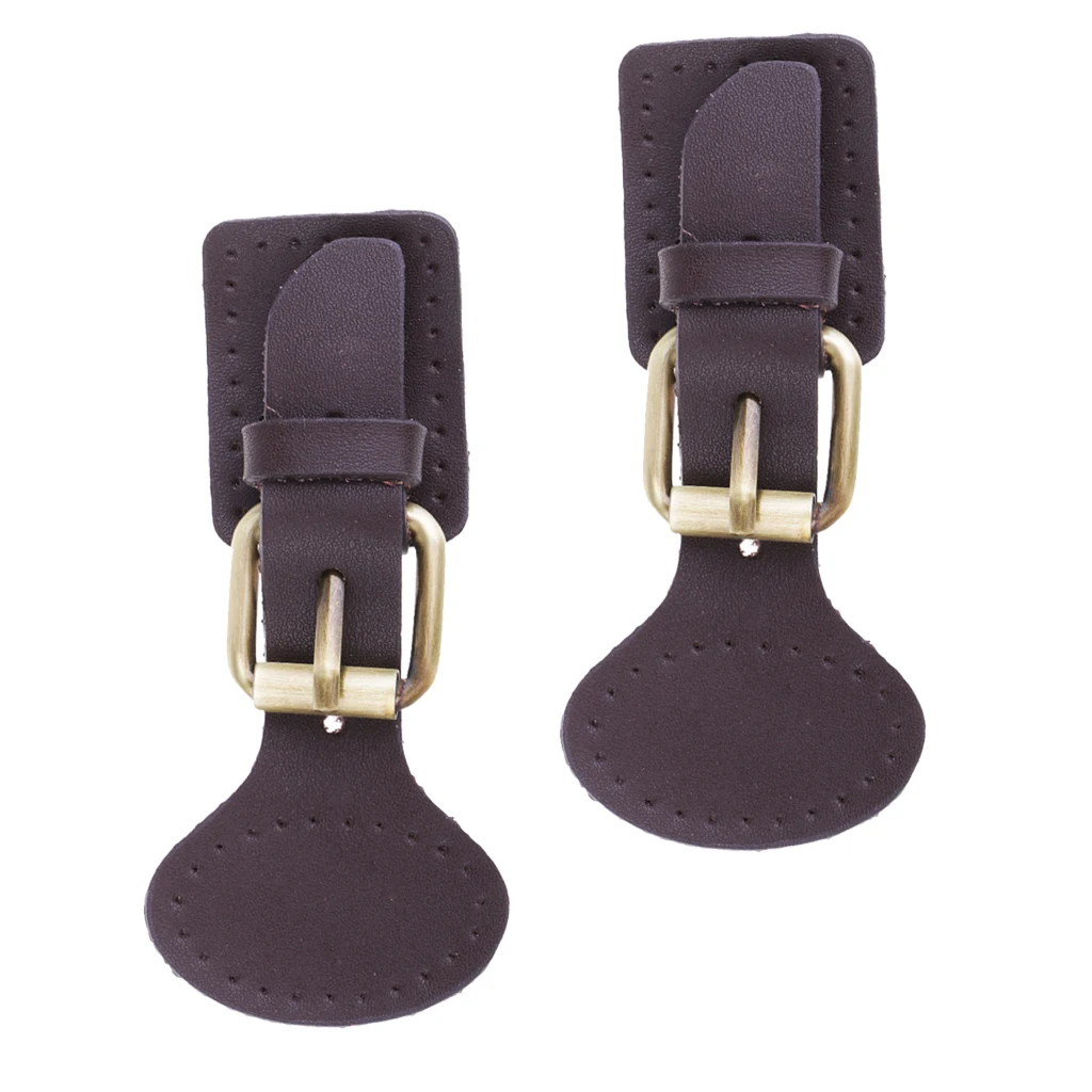 2 Sets Sew on Leather Magnetic Snap Buckles Bag Sewing Fasteners DIY Bag Accessorie Brown