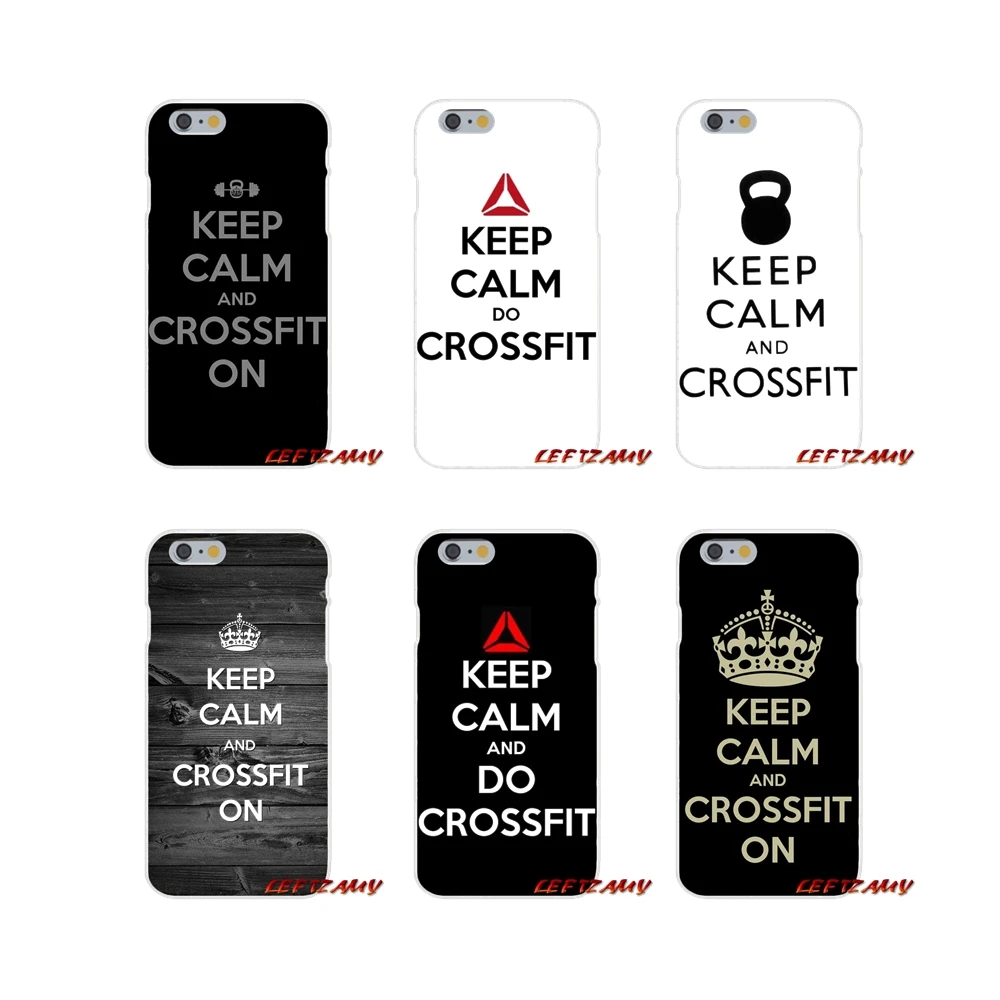 

keep calm and crossfit on Slim Silicone phone Case For iPhone X 4 4S 5 5S 5C SE 6 6S 7 8 Plus