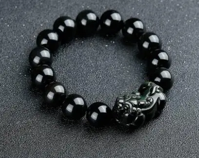 

Obsidian men bracelet red agate couple bracelet.