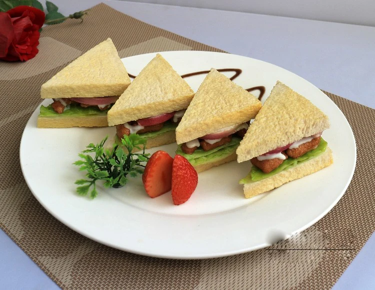 Модель еды модель сэндвич дисплея имитация курицы сандвич образец десерта окно