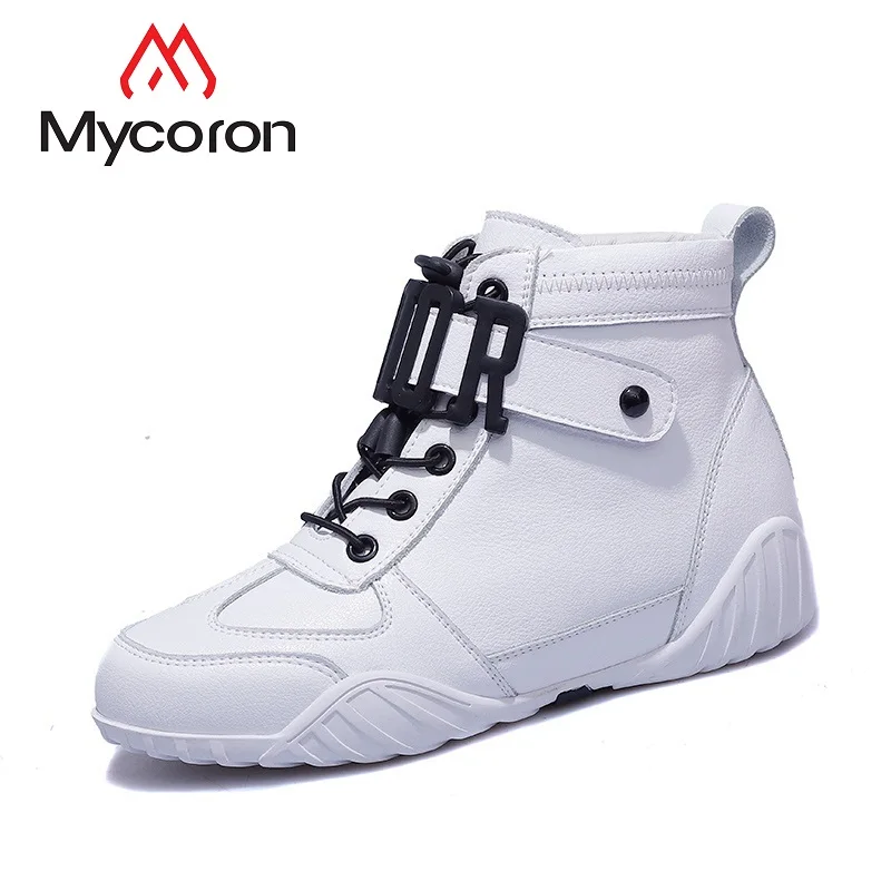 MYCORON Новый Для женщин Демисезонный с высоким берцем женская повседневная обувь