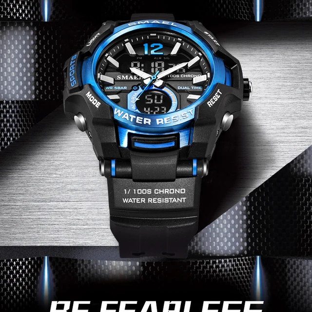 SMAEL zegarek sportowy moda męska Casual budzik 50M wodoodporny wojskowy Chrono podwójny wyświetlacz na rękę Relogio Masculino tanie i dobre opinie Klamra 5Bar Gumowe 22cm 18mm 21mm Okrągły Kwarcowe Zegarki Na Rękę Nie pakiet Auto data Kompletna kalendarz Odporny na wstrząsy SMAEL zegarek sportowy moda męska Casual budzik 50M wodoodporny wojskowy Chrono podwójny wyświetlacz na rękę Relogio Masculino tanie i dobre opinie Klamra 5Bar Gumowe 22cm 18mm 21mm Okrągły Kwarcowe Zegarki Na Rękę Nie pakiet Auto data Kompletna kalendarz Odporny na wstrząsy
