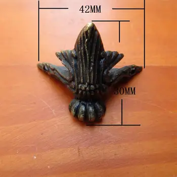 

Zinc Alloy Antique Jewelry Gift Box Wood Case Decorative Feet Leg Corner Protector,Bronze Tone,42*30mm,12Pcs