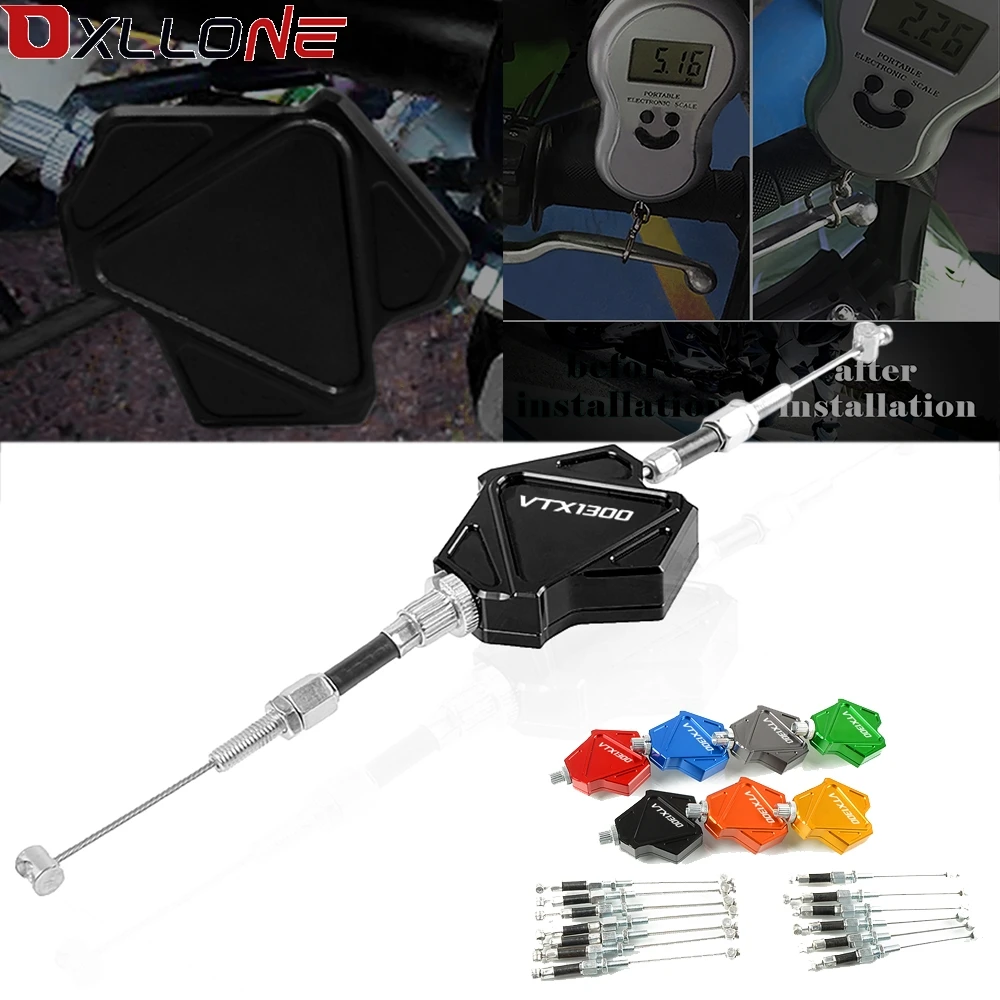 

Motorcycle CNC Stunt Clutch Lever Motorbike Easy Pull Cable System For Honda VTX1300 VTX 1300 2003 2004 2005 2006 2007-2017