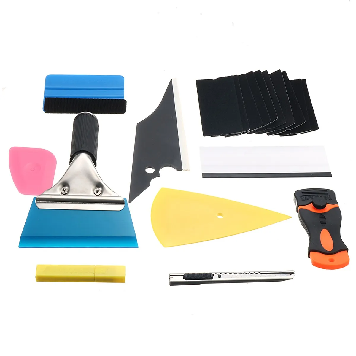 

Useful Car Wrapping Application DIY Kit Vinyl Sheet Squeegee 10pcs Window Tint Tools