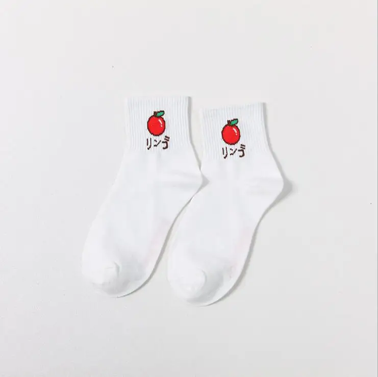 5 пара/лот маленькие свежие фрукты носки колледж ветер хлопок женские носки