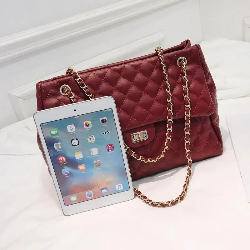 عارضة حقائب النساء حقائب مصمم العلامة التجارية حمل الفاخرة بو الجلود سلسلة كبيرة الكتف أكياس Crossbody للنساء 2019 sac الرئيسية