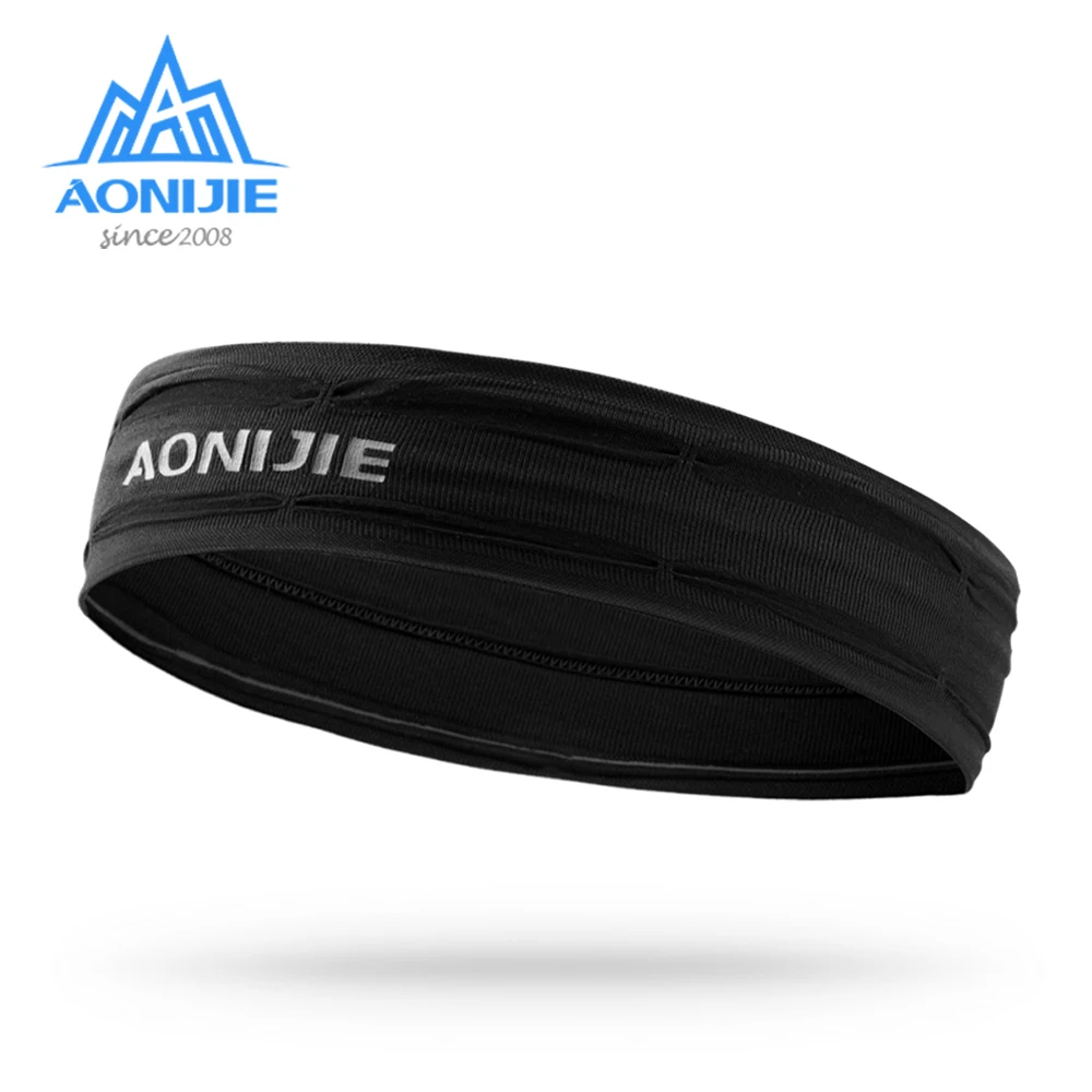 AONIJIE E4086 повязка на голову для тренировок, нескользящая повязка на запястье, мягкая эластичная бандана для бега, йоги, фитнеса, бега - изображение