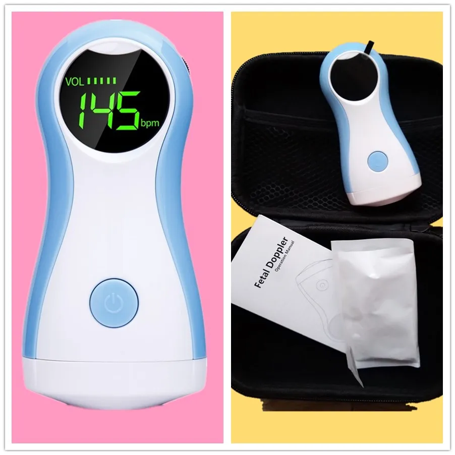 

Fetal Doppler Fetal Heart Rate Detection Device Easy for Home FHR Portable Ultrasonic Diagnostic Baby LCD Screen