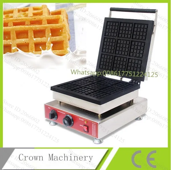 Square Wafer machine;Waffle maker machine; Stainless Steel Electric