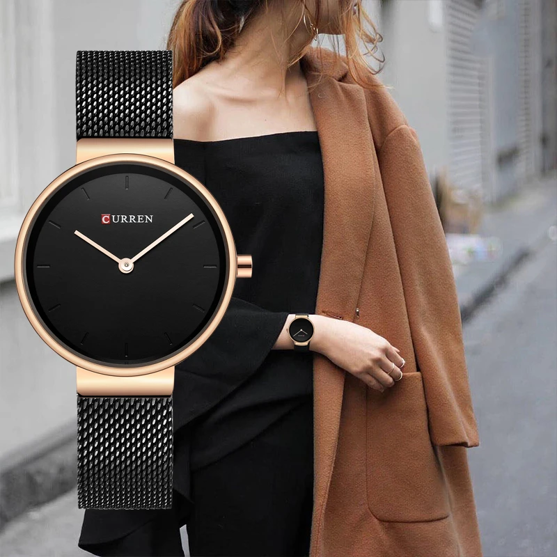 Curren 9016 Fashion Blauw Dames Horloges Mesh Rvs Quartz Horloge Vrouwen  Luxe Eenvoudige Polshorloges Analoge Lady Klok|Women's Watches| - AliExpress