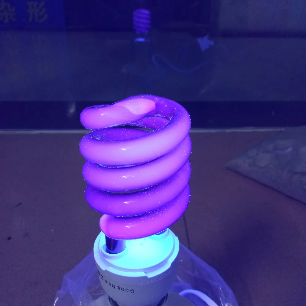 40 Вт E27 ультрафиолетовых кварцевых ламп ультрафиолетовый свет лампы спираль фиолетовый свет в помещении энергосберегающая лампа 365nm флуоресцентная лампа