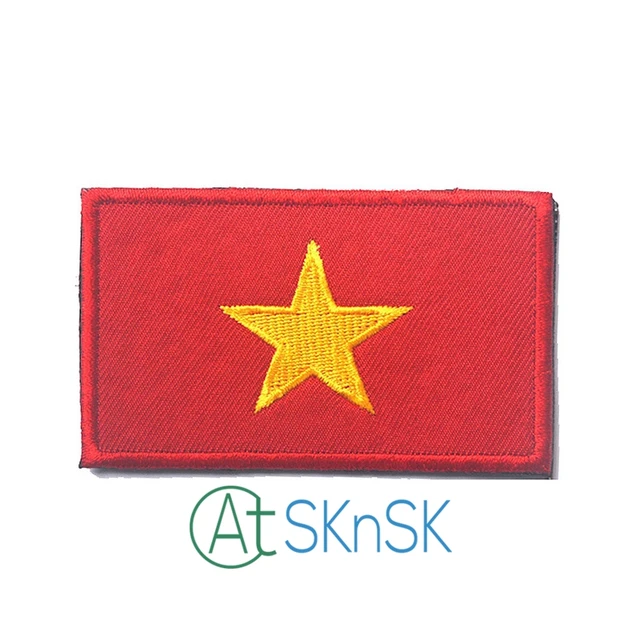 2pcsset Embroidery Badge Vietnamese National Flag Of Vietnam