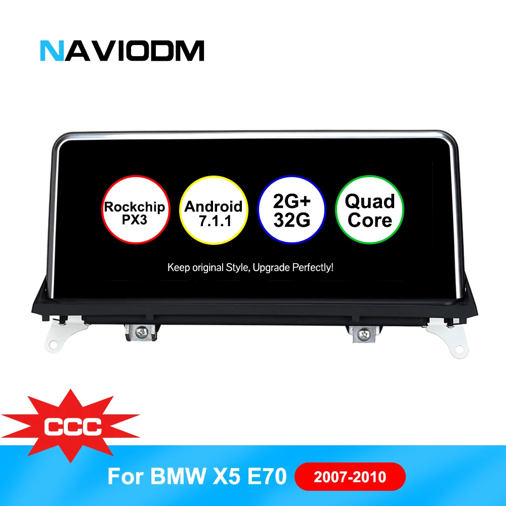 

Naviodm Car Multimedia player 2 Din android 7.1 Car audio For BMW 70/71/X5/F15/X6 32GB Rom Quad Core GPS Radio CCC System