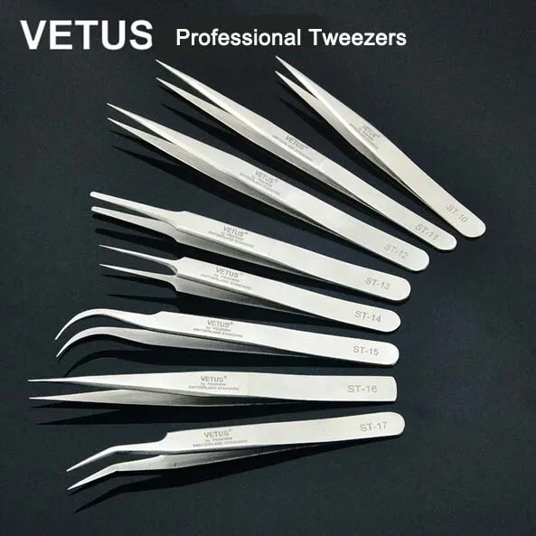 

ST10-ST17 Professional Stainless Tweezers for Eyelash Extension Maquiagem Eyebrow Eyelash Tweezer Makeup Pincet