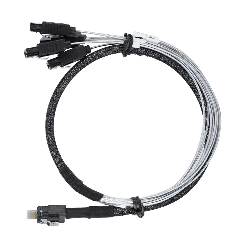 Cabledeconn Mini SAS38P SFF-8654 до 4 SATA данных быстрая синхронизация кабель передачи 0,5 м