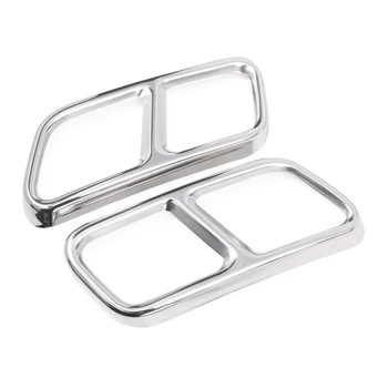 

Stainless Steel 2PCS Rear Exhaust Muffler Tail Pipe Outlet Trim For Mercedes-Benz R-Class 10-17/GL 13-15/S-Class 10-17