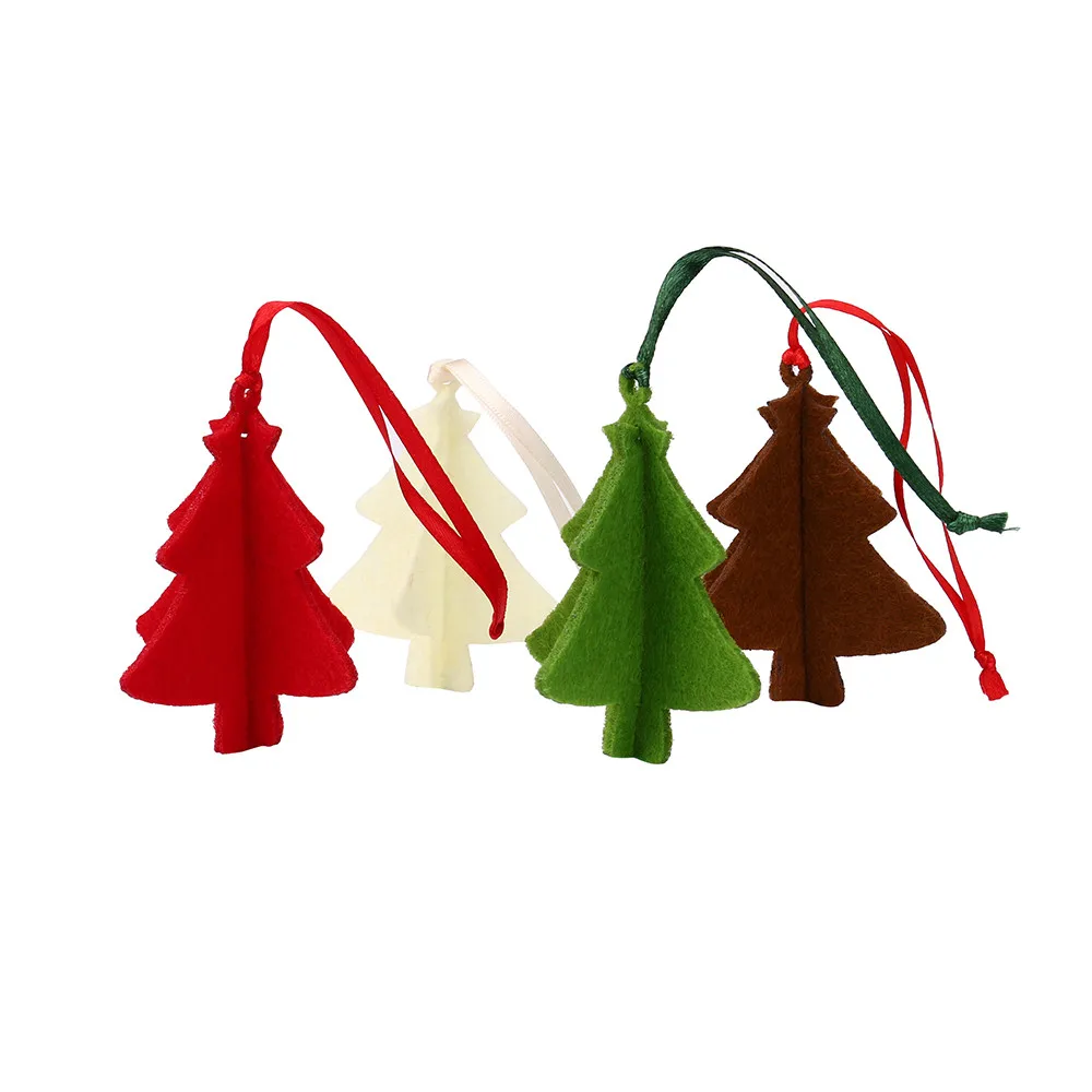 

10PC Christmas Tree Elk Ornament Hanging Pendant Embellishment random color Wedding Party Door Decor Santa Claus